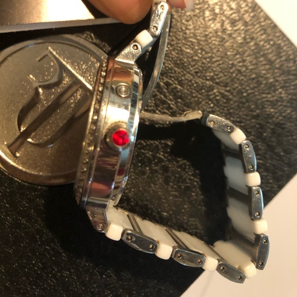 Ladies Randy Jackson ceramic & jewel watch w/ruby - Picture 5 of 7